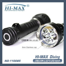 Trendy 3*XML2-U2 led magnetic switch diving primary flashlight